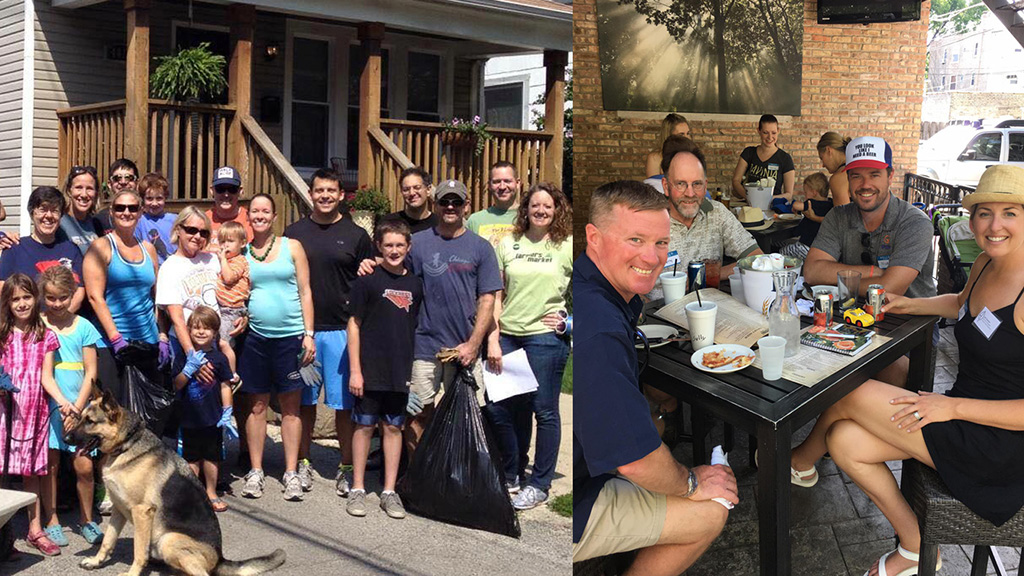 Montage of Horner Park Neighbors volunteers and community members